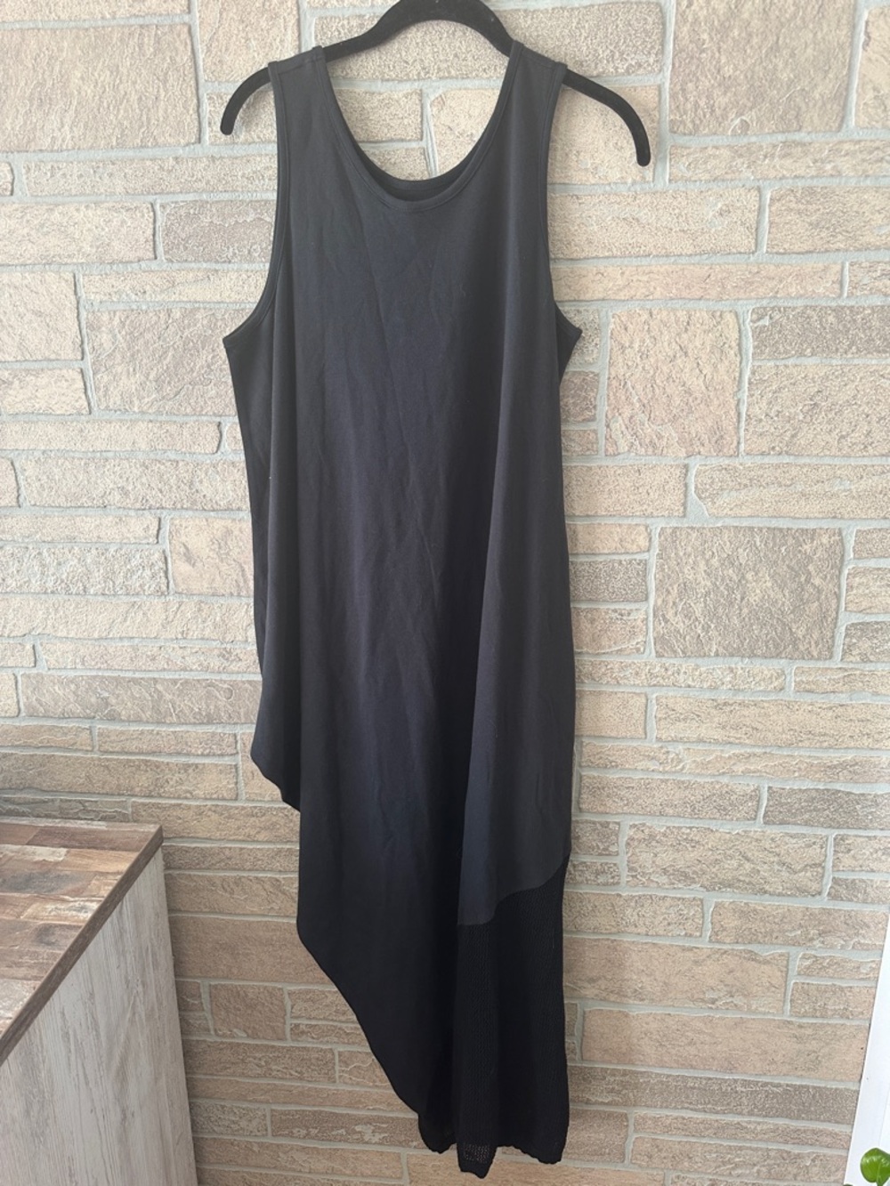 Planet Lauren G parachute midi dress black cotton sleeveless Size 2 Fits 10-14